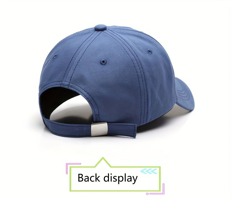 A Cap Featuring an Embroidered M, Designed As a Soft Sunshade Hat,