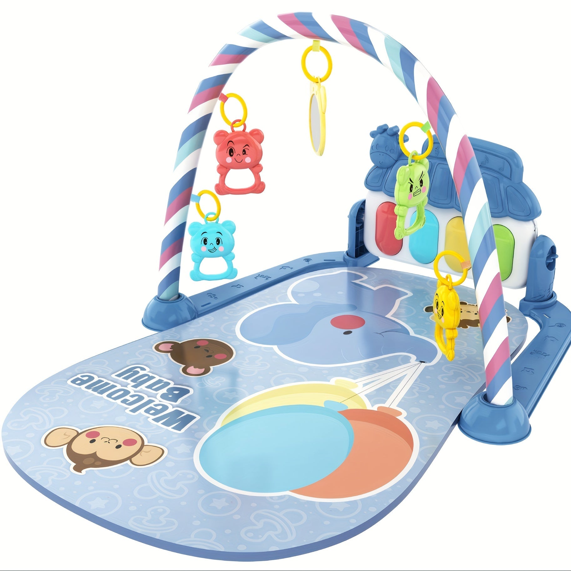 Delight Your Baby with this Fun and Educational Fitness Rack Toy, Piano Play Mat, and Crawling Mat, Halloween, Thanksgiving And Christmas Gift