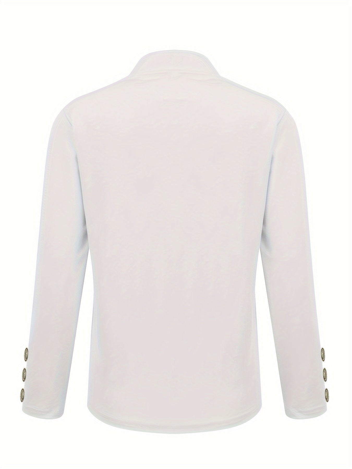 Solid Open Front Button Decor Blazer, Elegant Long Sleeve Blazer.