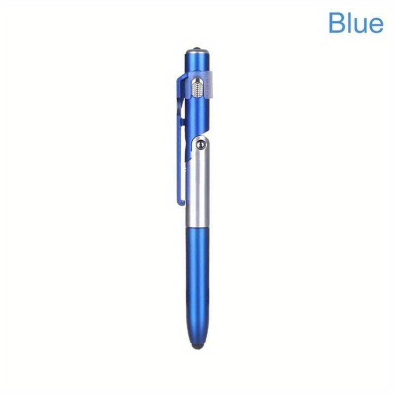 1pc Multi-function 4-in-1 Foldable Ballpoint Pen Stylus (Flashlight + Support) For Tablet Cellphone Gift For Birthday/Easter/President's Day