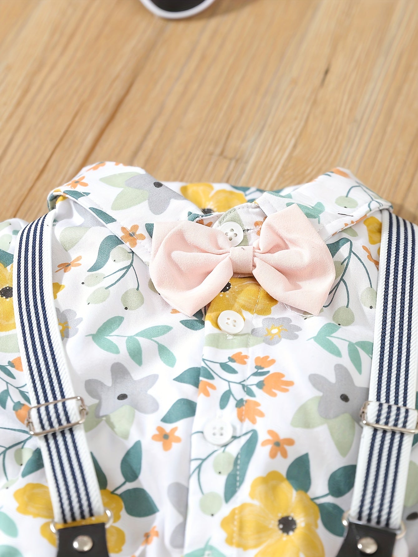 Summer Outfit Set For Kids, Includes Cute Floral Print Dress.