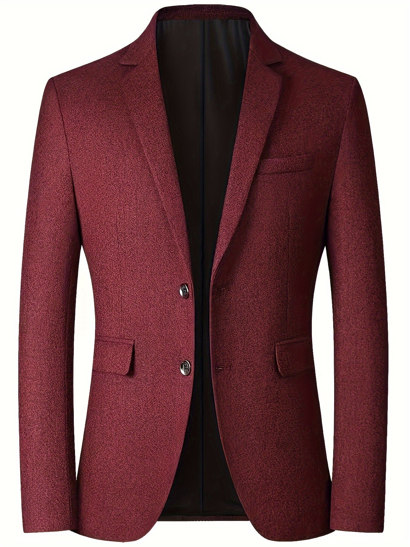 Men's Single-Breasted Blazer, Casual Slim Fit Business Suit Jacket,
