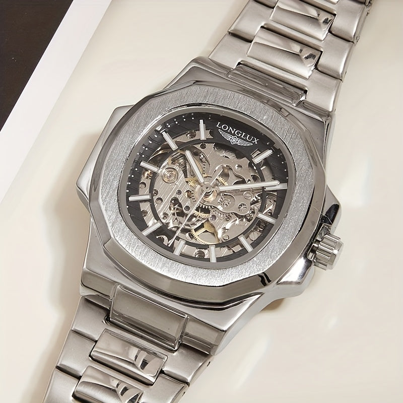 Dial4.1cmNautilus Watch For Men Fully Automatic Business Leisure Watch All Metal Case Steel Bow Strap With Butterfly Clasp Trend Fashion Luminous Waterproof Watch Christmas Gift Valentine's Day Gift