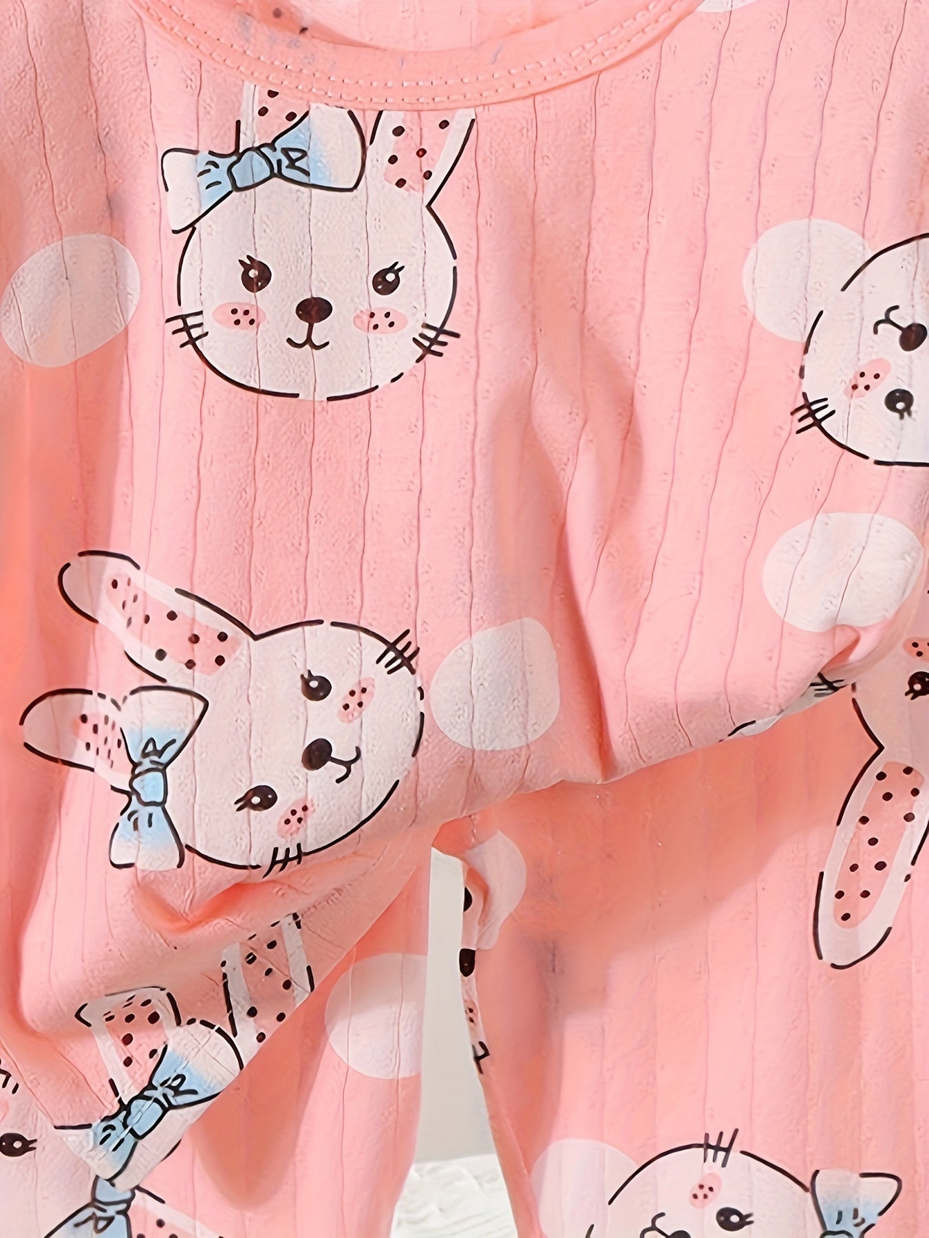 Cotton Cartoon Printed Summer Kids Outfit Sets.