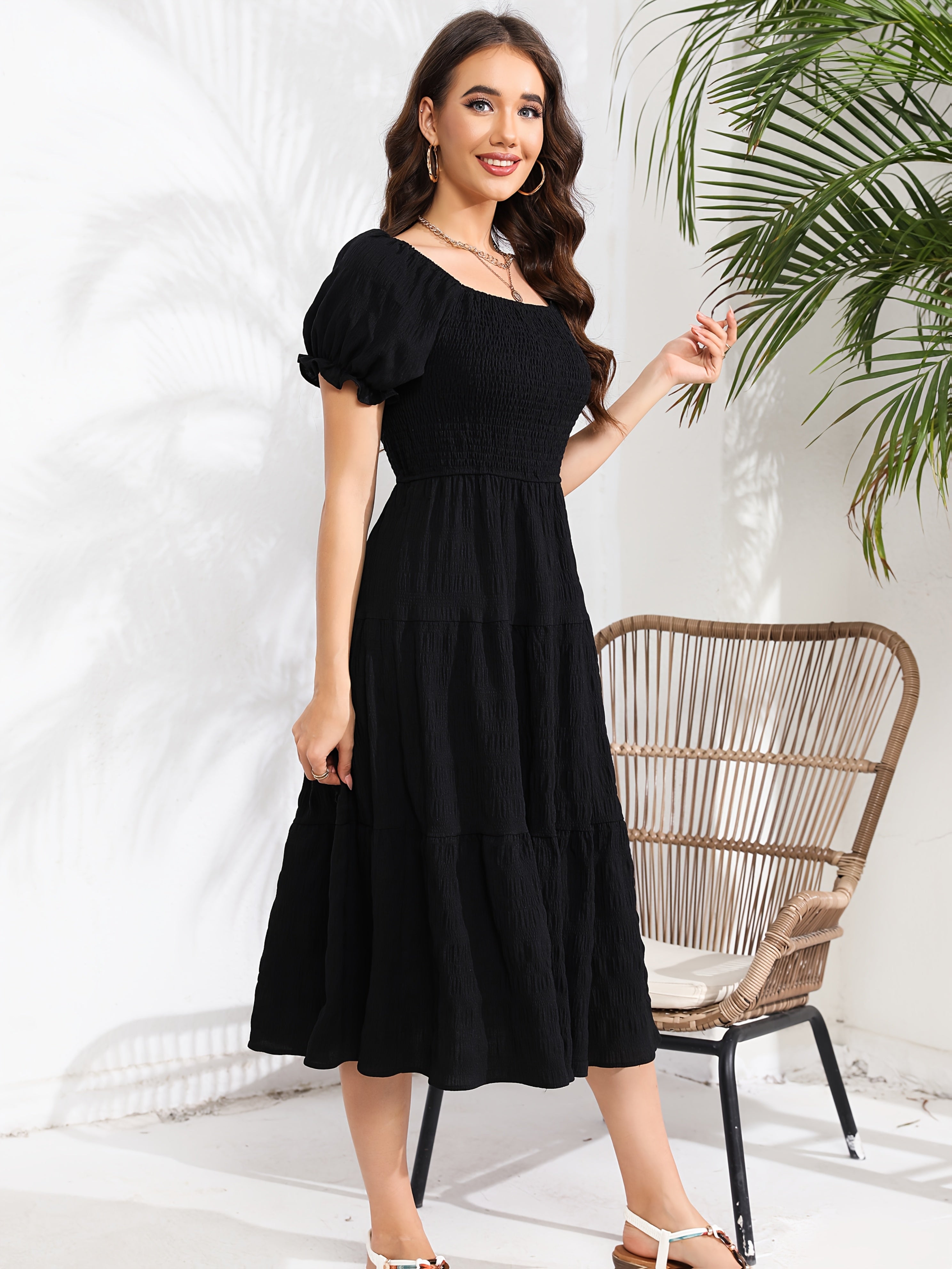 Solid Color Two-Wear Dress./MH