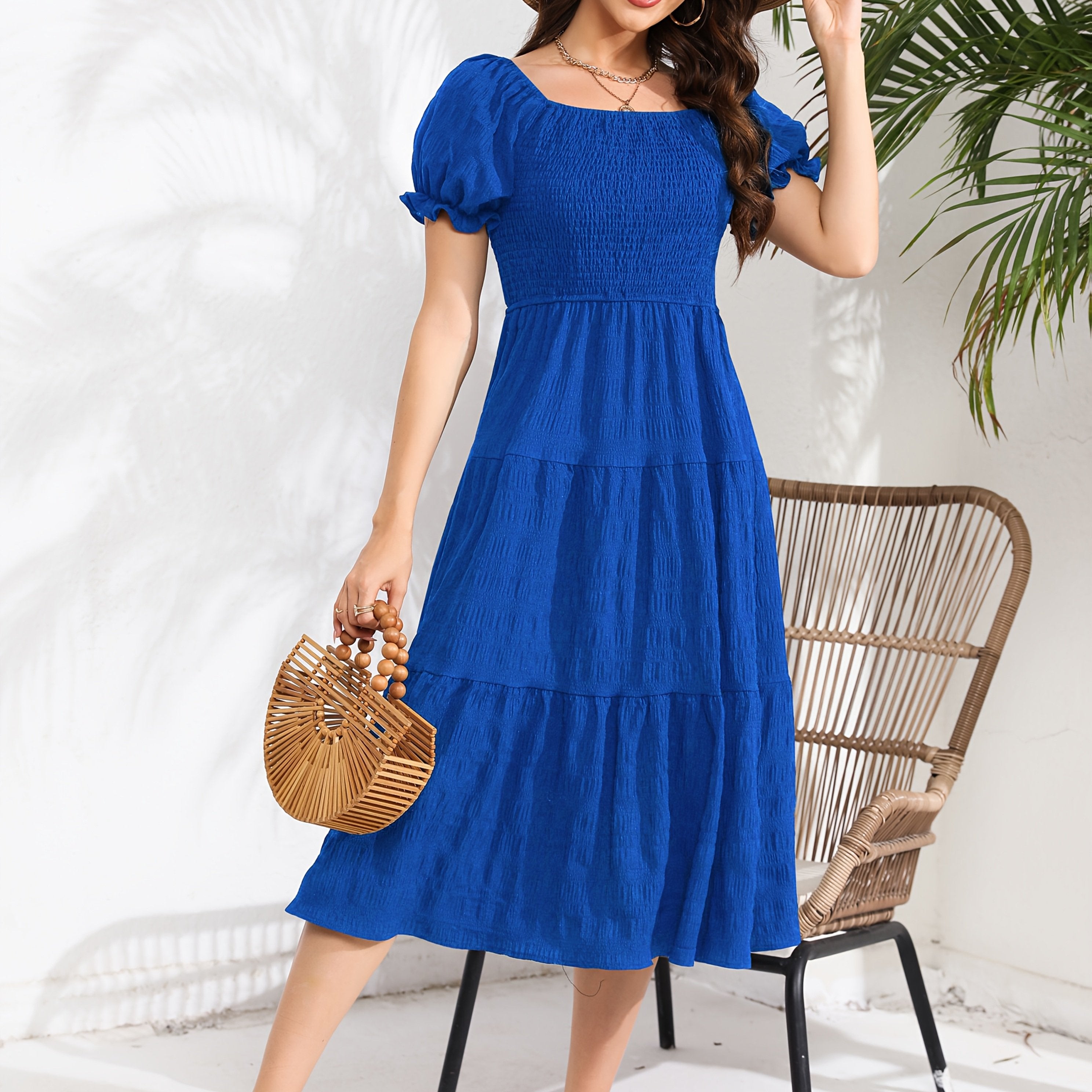Solid Color Two-Wear Dress./MH