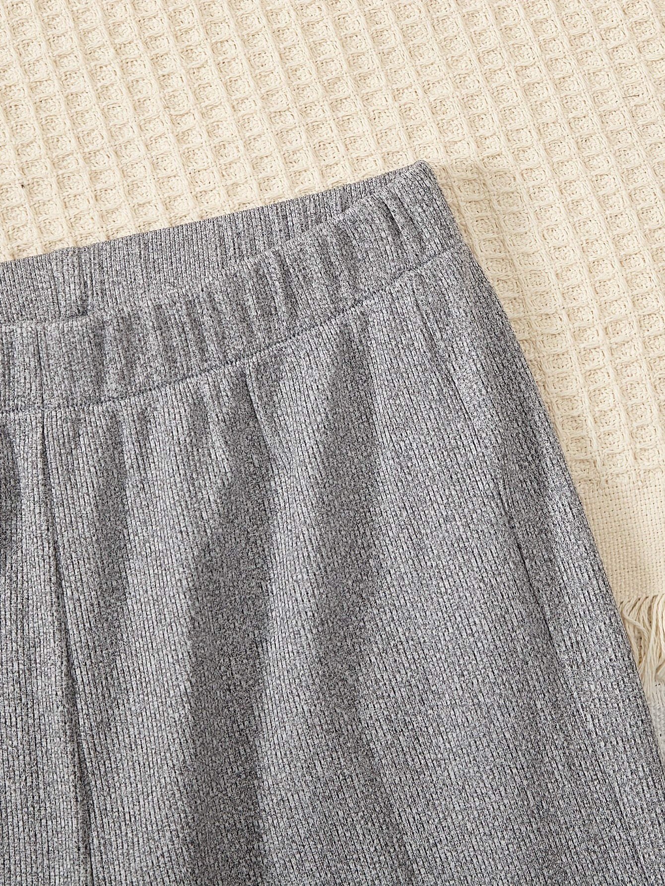 Elegant Girls Slim Outfits 2pc, Zip Hoodies + Loose Fit Flare Pants Kids Clothes.