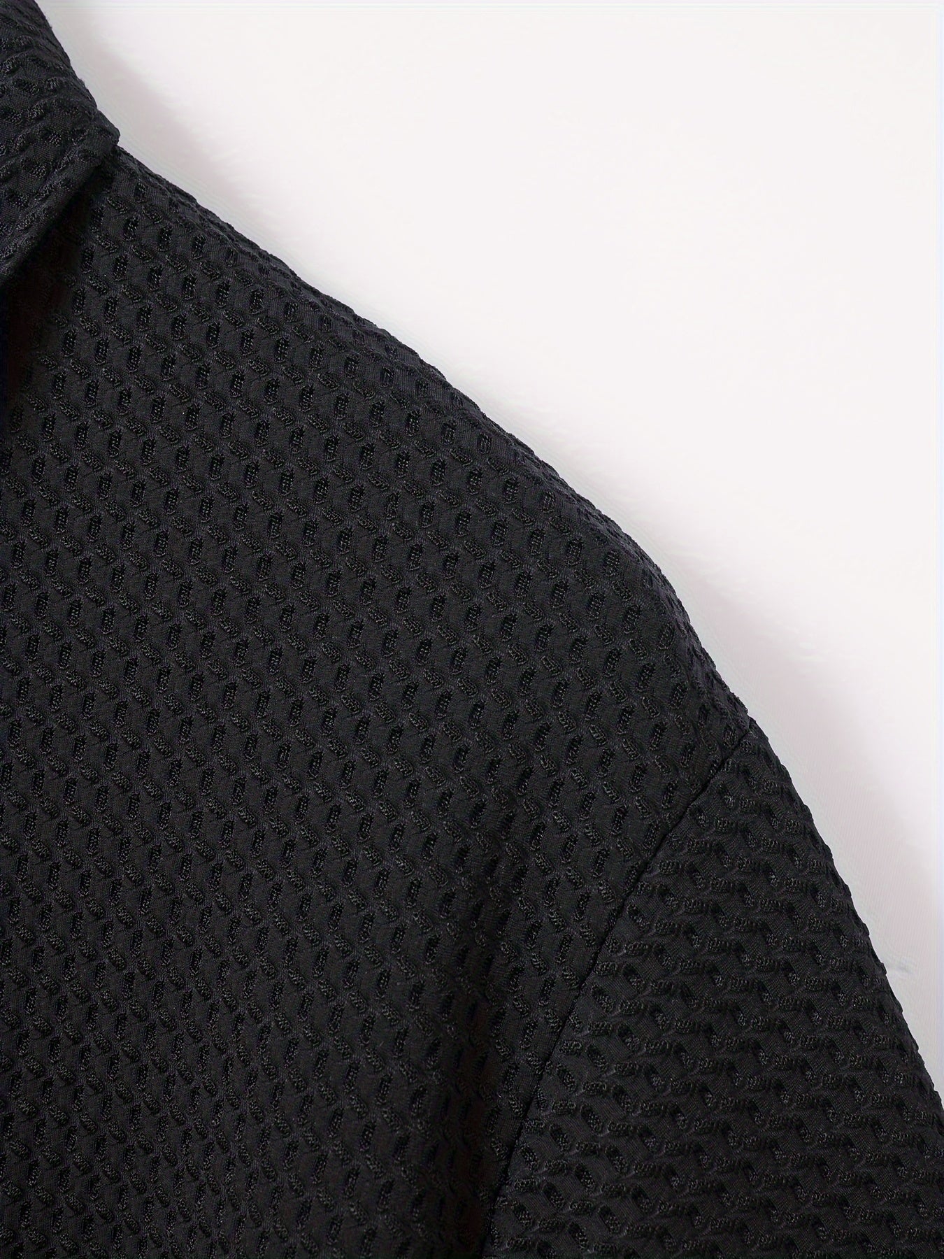 Men's Solid Color Quarter Zip Golf Shirt, Breathable Short Sleeve .