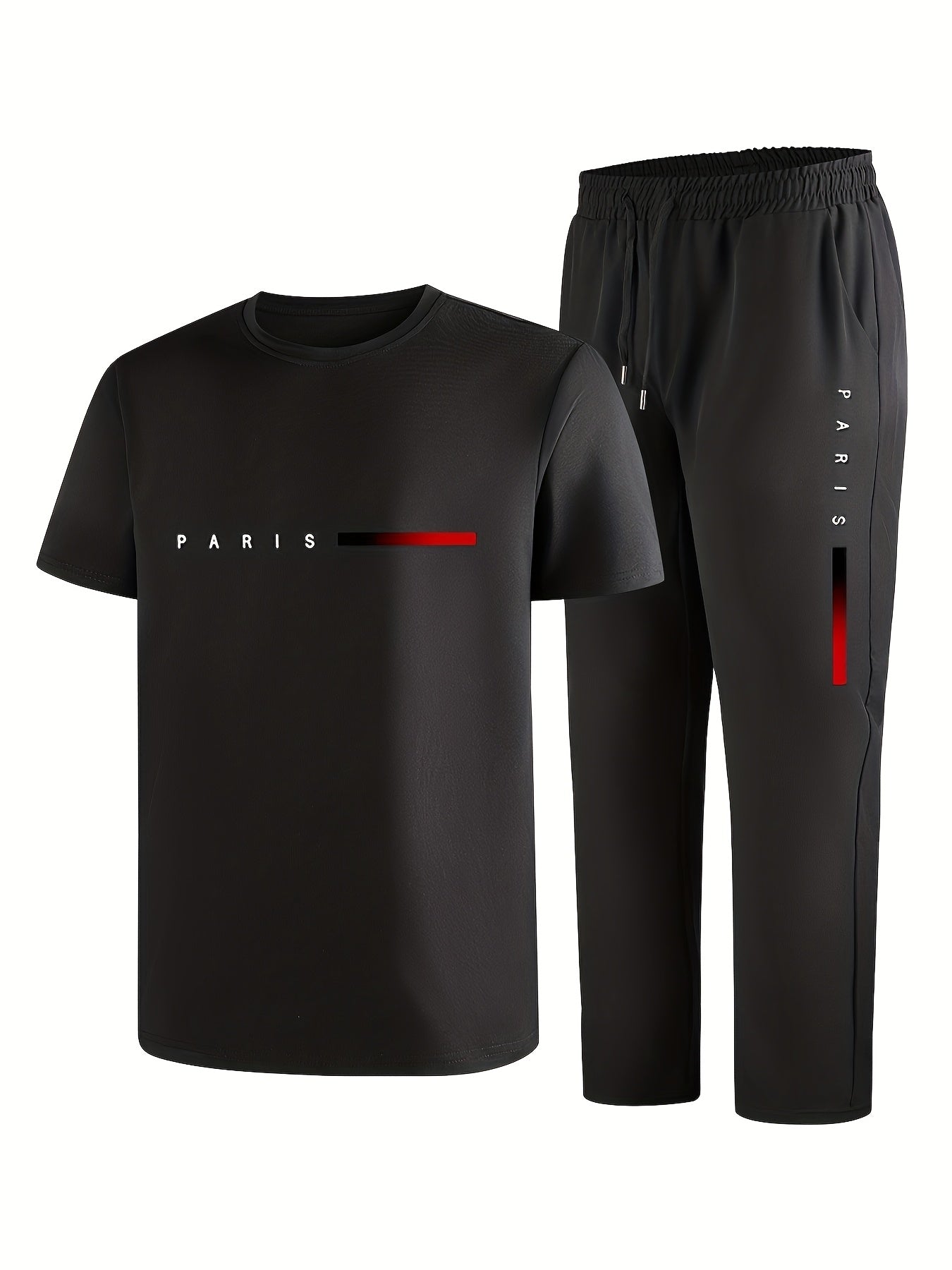 Men'S Casual Sports Two-Piece Set Short Sleeve .