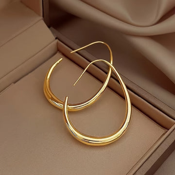 Elegant Water Drop Hoop Earrings for Women - Chic & Vintage Style, Perfect for Parties and Vacations