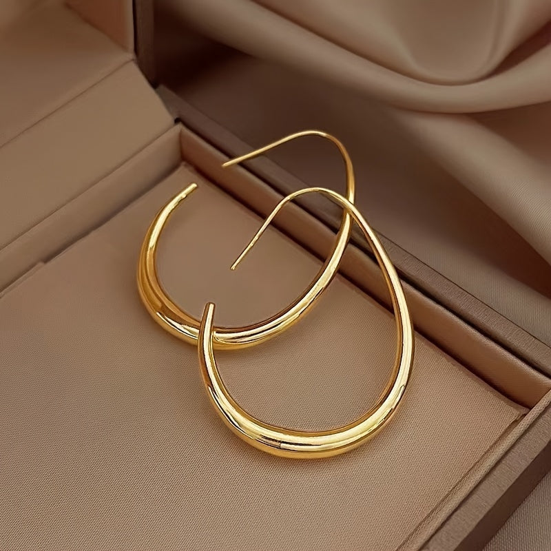 Elegant Water Drop Hoop Earrings for Women - Chic & Vintage Style, Perfect for Parties and Vacations