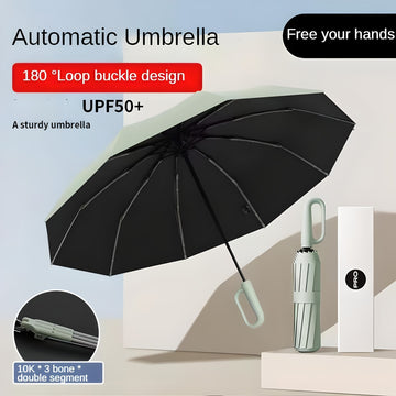 Automatic Umbrella with 10-Rib Windproof Design .