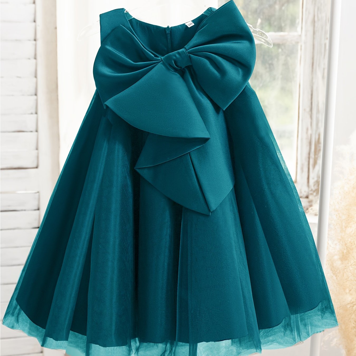 Girls Adorable Big Bow Princess Dress Birthday Party One Year Birthday Gift For Kids