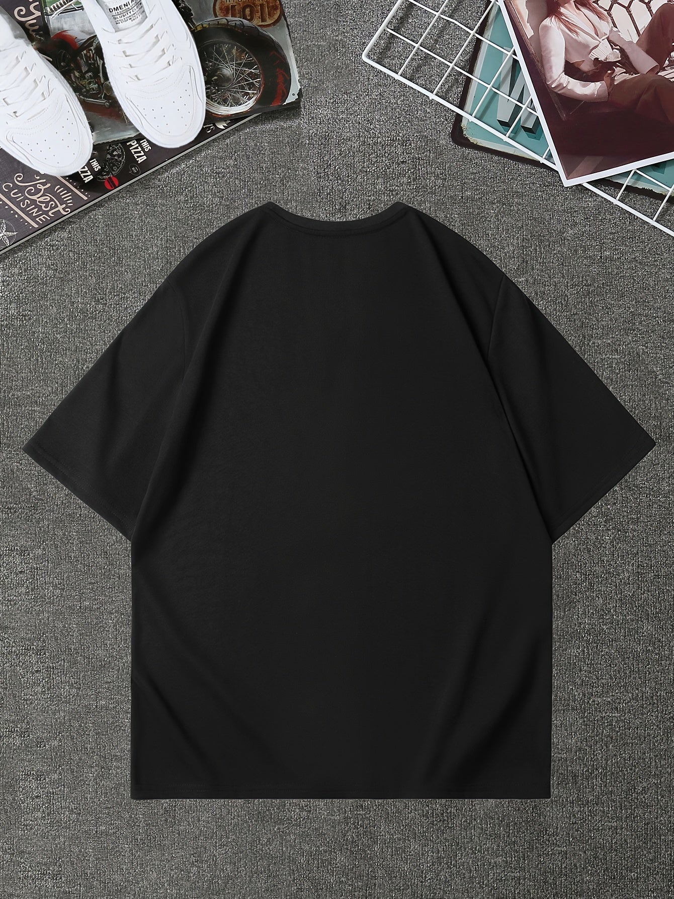 Men's Graphic Design Crew Neck T-shirt, Casual Comfy Tees T-shirts .