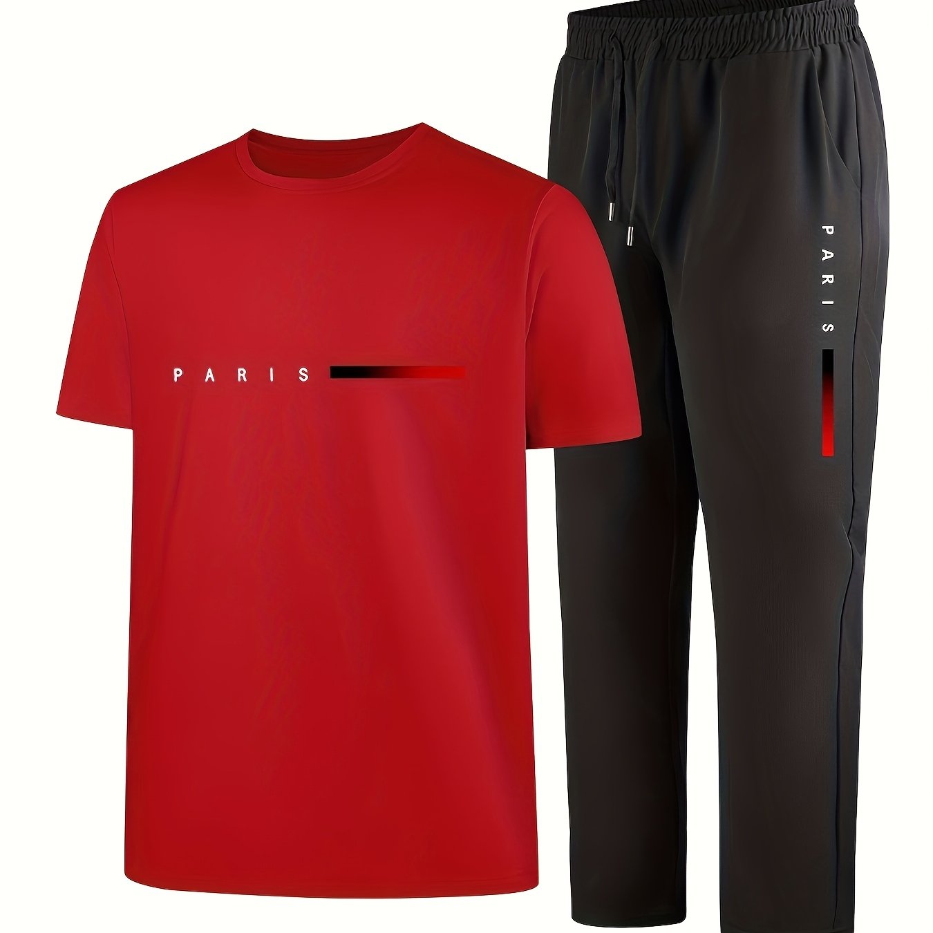 Men'S Casual Sports Two-Piece Set Short Sleeve .