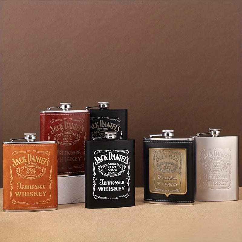 1pc 8oz Flask, Stainless Steel Square Flask, The Best for Man's Butt Flask, Novel Love Expression Gift for Family, Friends, Christmas Gift, Beverage