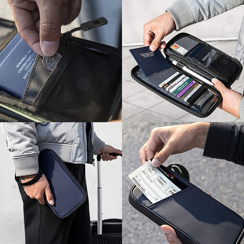 Home Passport Wallet with SIM Card Slots and Pop-up Needles,