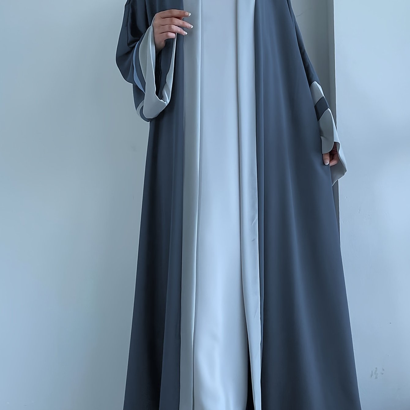 Elegant Two-Piece Abaya Set for Women - / MH