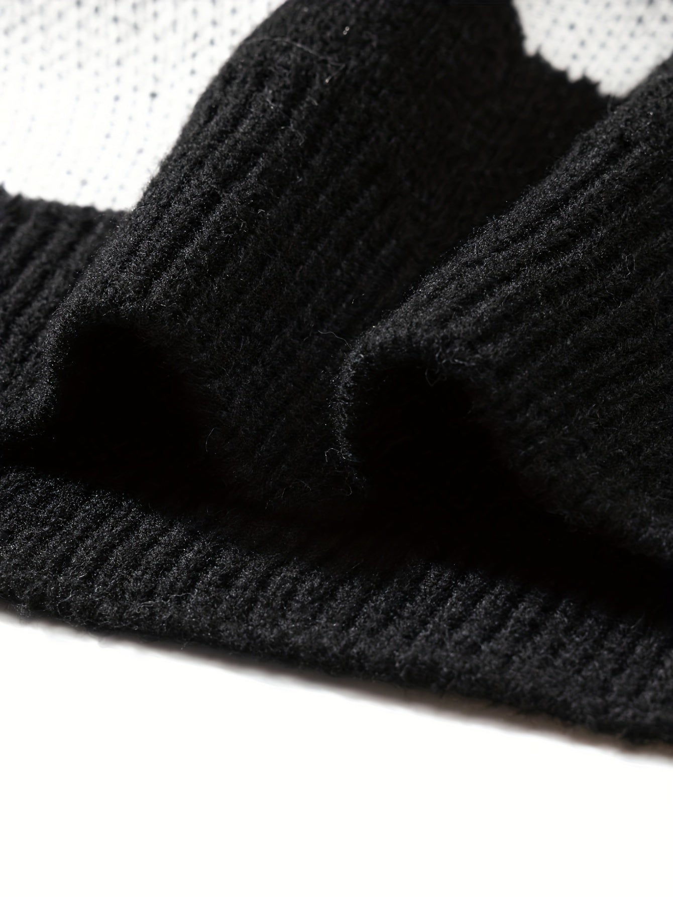 Trendy Pattern Knitted Sweater, Men's Casual Warm Slightly Stretch.