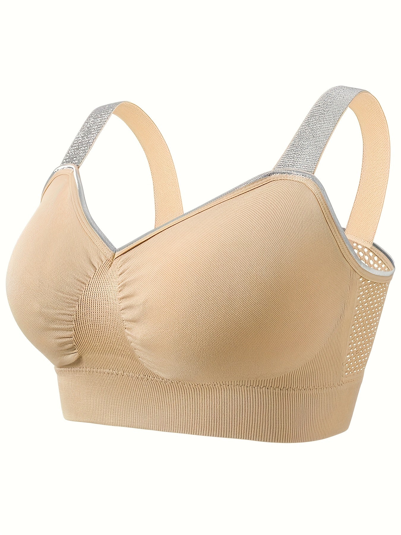 Middle Eastern Summer Thin Silvery Contrast High-End Bra Plus ./MH