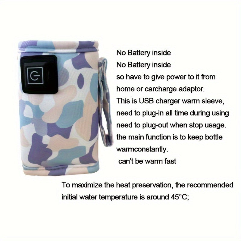 USB Charger Bottle Warmer, Travel Camping Outdoor Milk Formula Bottle Warmer, Home Car Electric Portable Stroller Insulated Bag, Nursing Bottle Heater, Bottle Feeding Warmer Sleeve Easter Gift