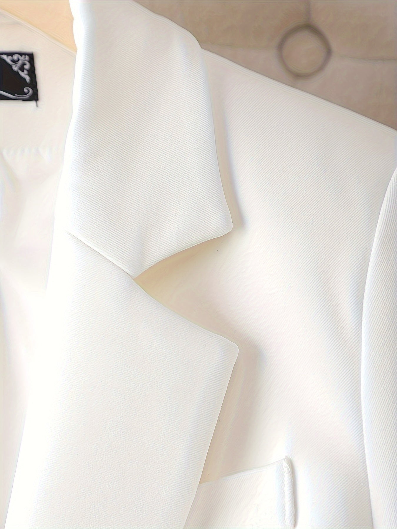 Notched Collar Button Front Blazer, Elegant Long Sleeve Blazer .