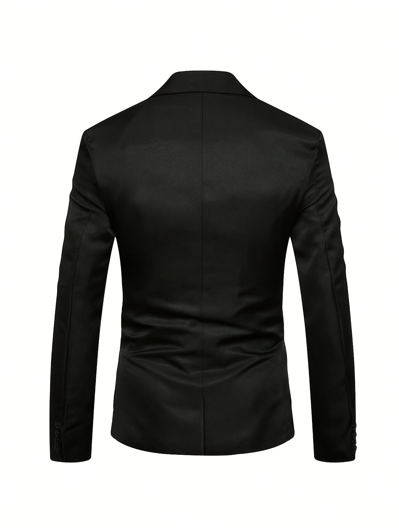 2-pack Set Of Men's Solid Color Business Outfits,