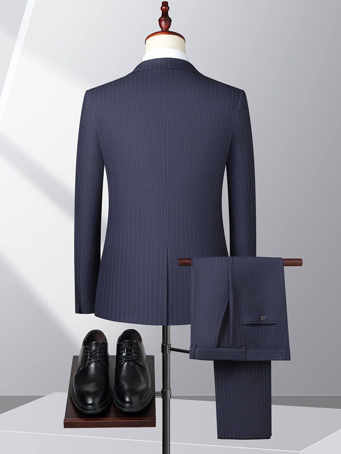 Men's 2-pack Co Ord Set Of Striped Dress Suit.