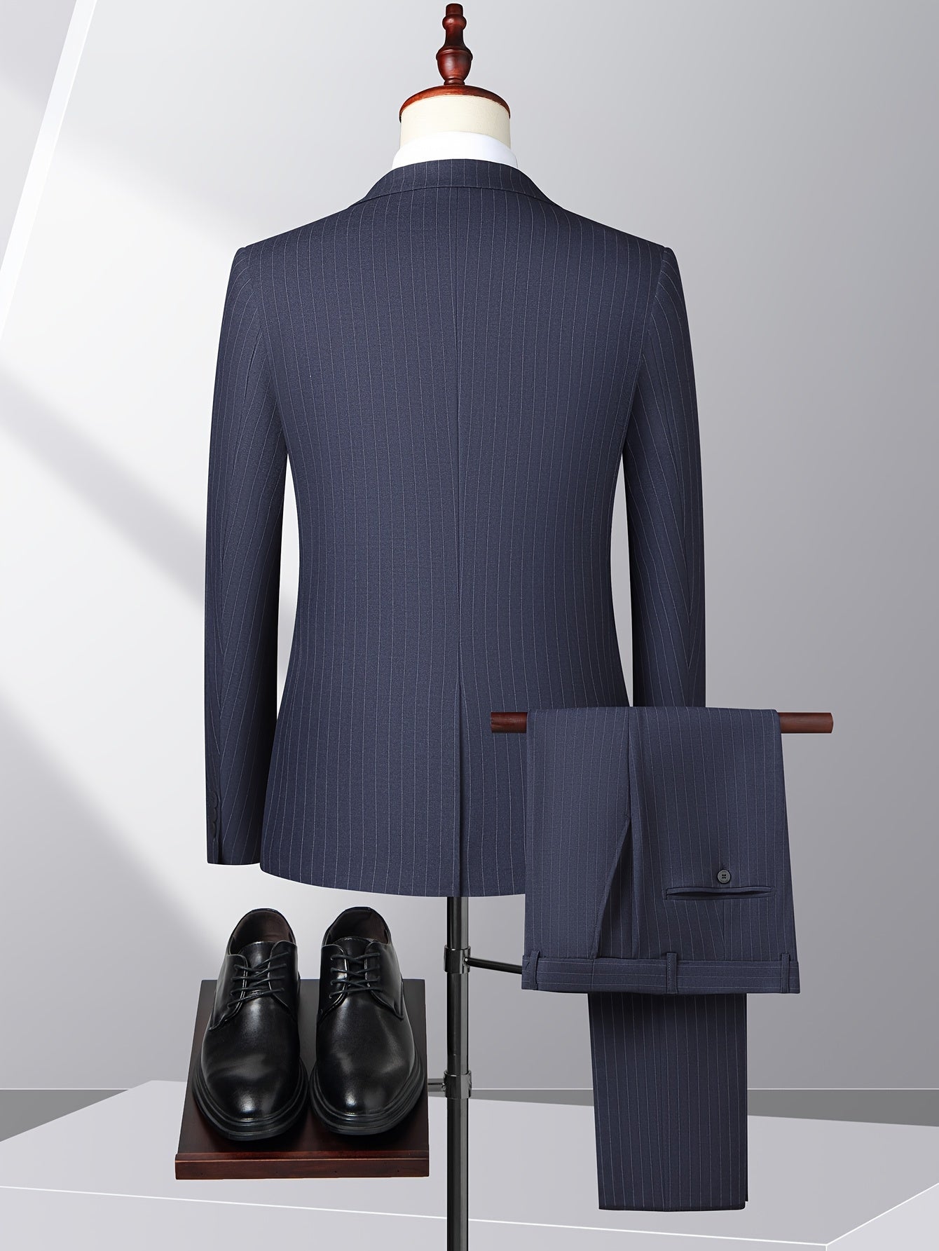 Men's 2-pack Co Ord Set Of Striped Dress Suit.