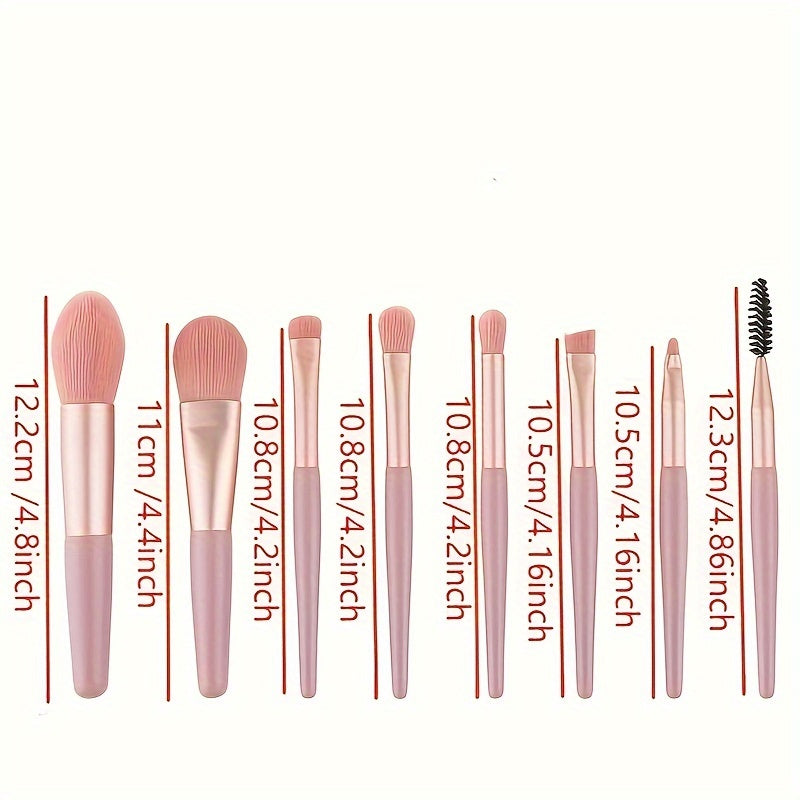 Makeup Brushes/Bags, 8pcs Portable Soft Makeup Brushes Set for Eyeshadow Foundation Powder Concealer Lip Blush Makeup (Multicolor with Bag) - Gift Set Mother'S Day Gift