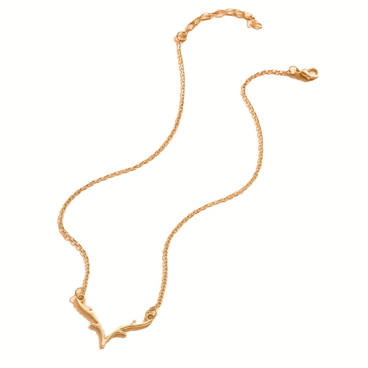 Minimalist Style Deer Shape Clavicle Necklace Elegant Neck Jewelry Gift For Women Christmas Ornament