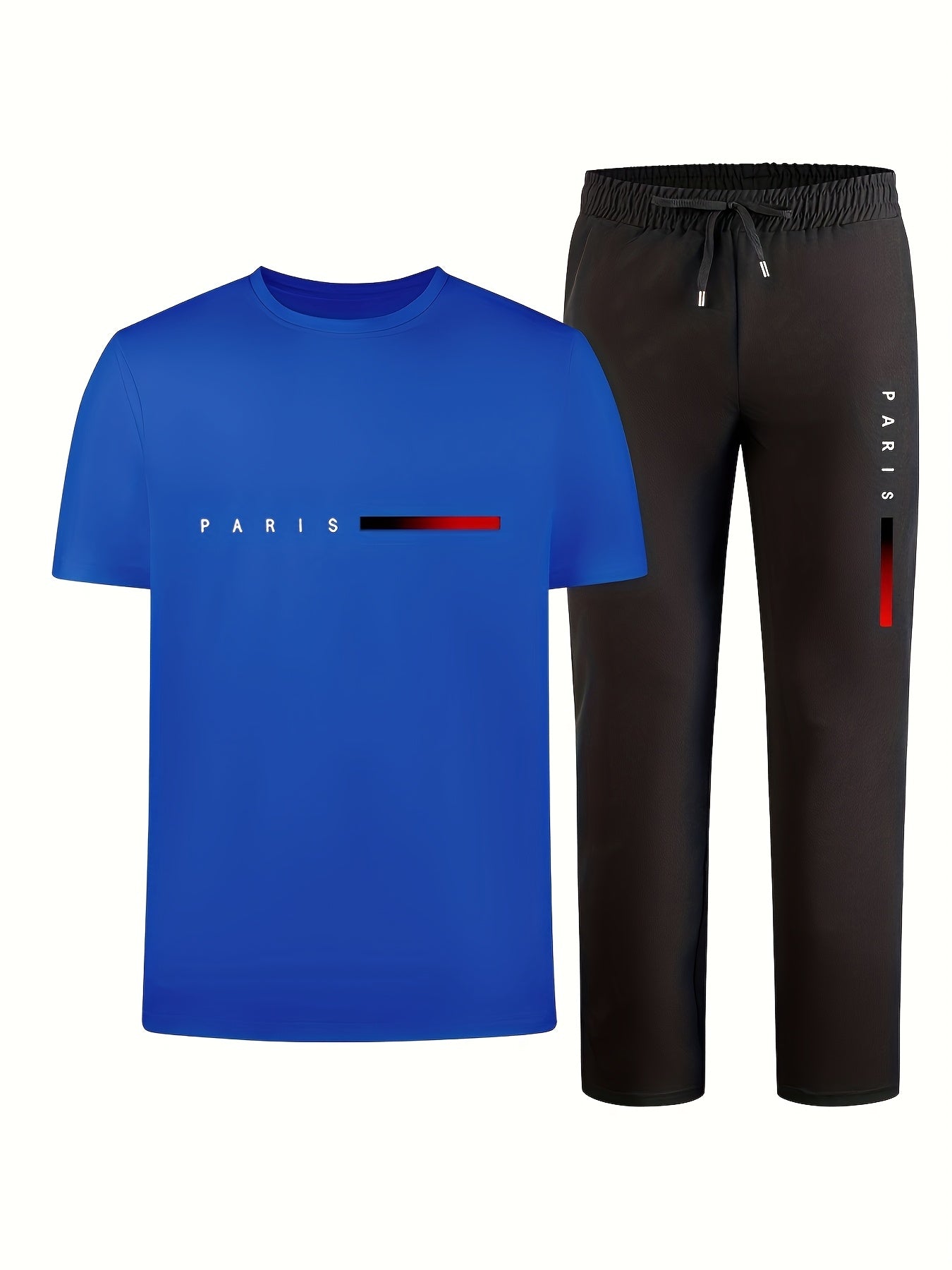 Men'S Casual Sports Two-Piece Set Short Sleeve .