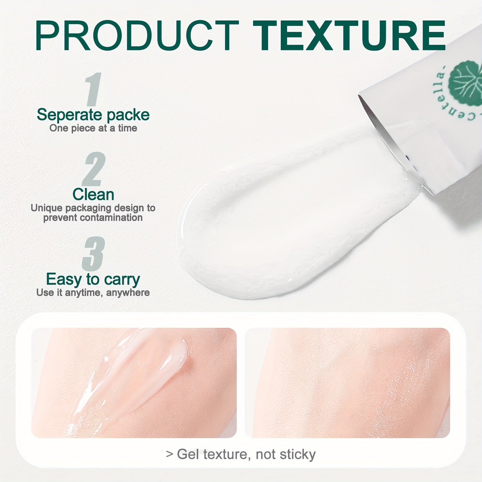 20pcs Centella Asiatica Moisturizing & Firming Sleeping Mask - Hydrating,