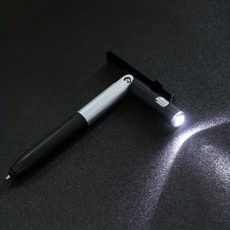 1pc Multi-function 4-in-1 Foldable Ballpoint Pen Stylus (Flashlight + Support) For Tablet Cellphone Gift For Birthday/Easter/President's Day