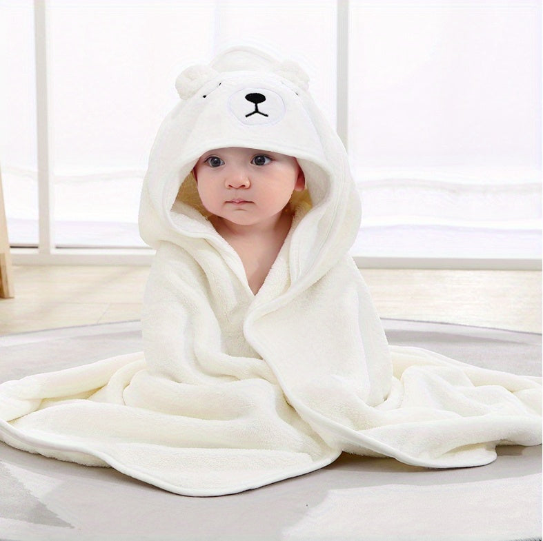 1pc Super Soft And Absorbent Cartoon Animal Infant/Children's Bath Towel Bathrobe - Perfect For Swaddling Boys And Girls, Halloween, Thanksgiving And Christmas Gift
