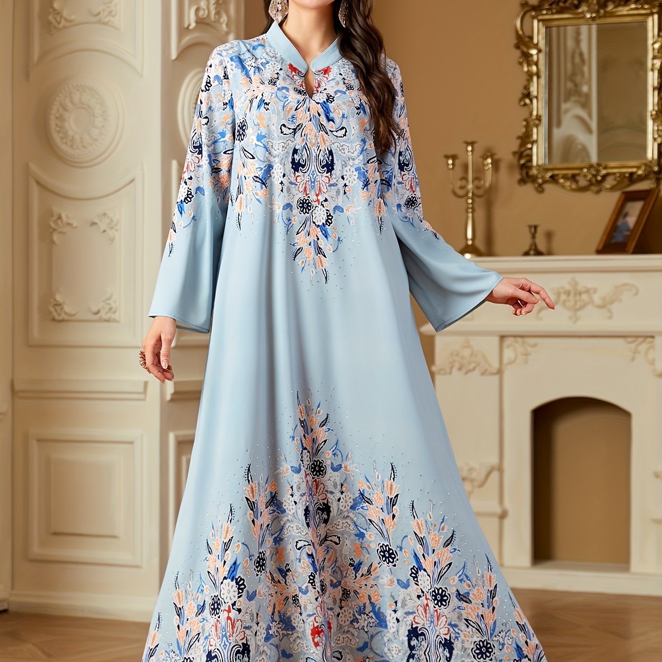[Pearl A-Line Dress] Cute A-Line Long Sleeve Dress./MH