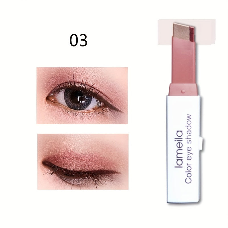 Lazy Eyeshadow Two Tone Gradient Glitter Eyeshadow Stick Waterproof Long .