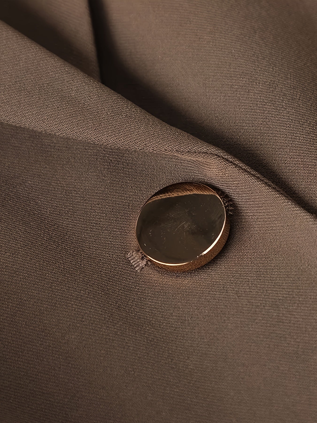 Notched Collar Button Front Blazer, Elegant Long Sleeve Blazer.