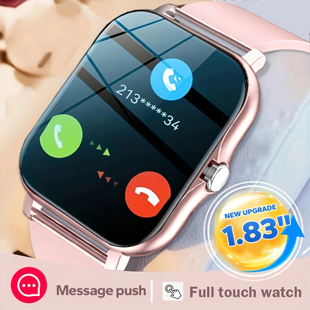 NEW Smart Watch 4.65cmInch With Wireless Calling/Receiving Multiple Sports Modes Sedentary Reminder Weather Forecast Message Notification Borderlessslim Design Multi-SportMode For Android & For IPhone For Men&Women AS A Gift