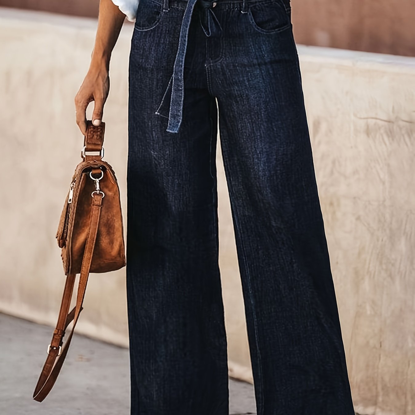 Women'S Stretch High-Waisted Wide-Leg Jeans - ./MH