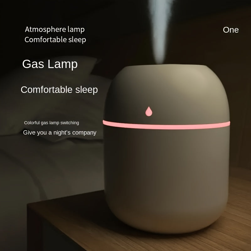 Mini Humidifier - Cool Mist Aroma Diffuser for Car, Office, Bedroom - 220mL Capacity - 2 Mist Modes - Quiet Operation Christmas Gift