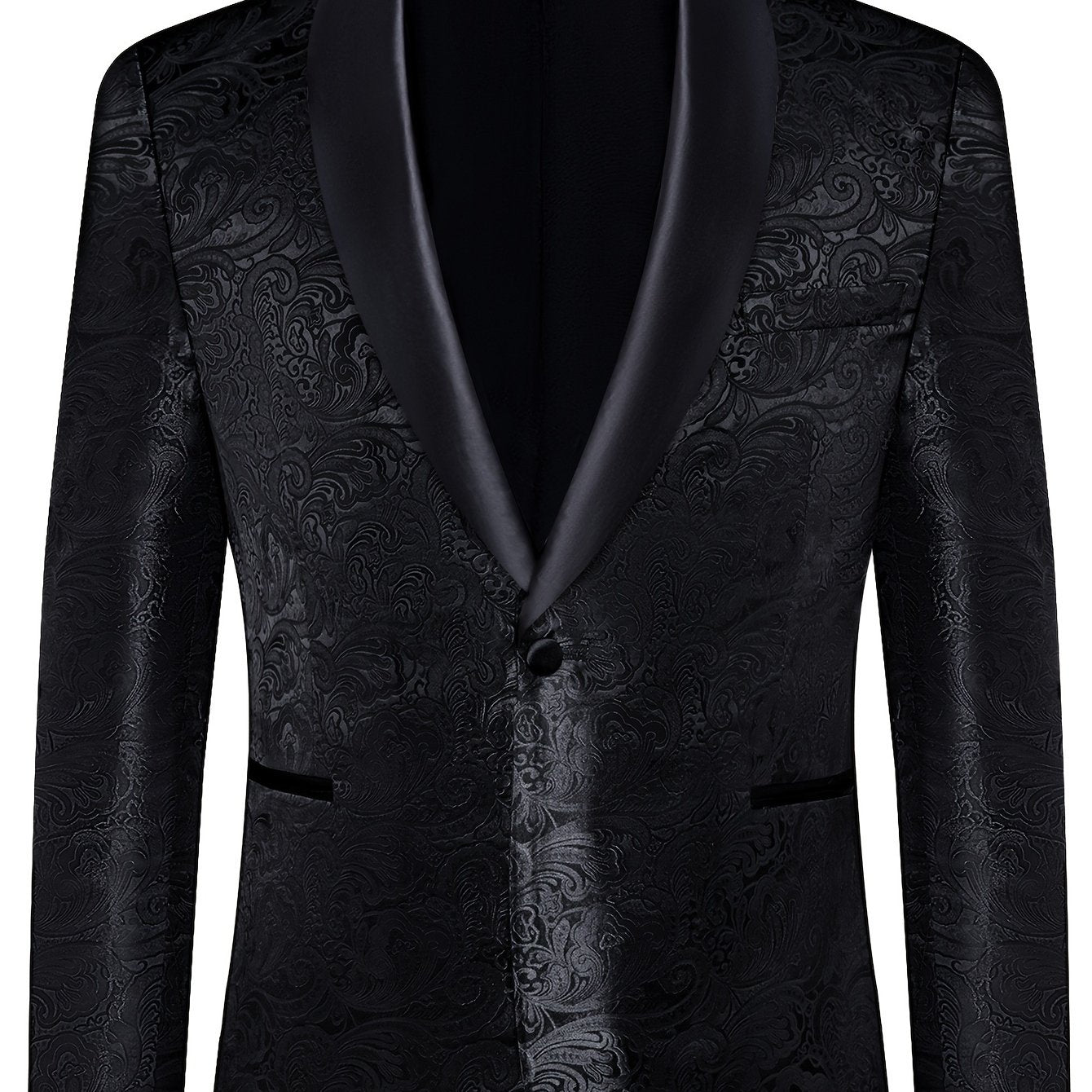 Men's Retro Paisley Pattern Blazer, Chic Elegant One Button.