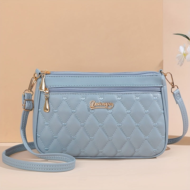 Fashionable Crossbody Bag with Multiple Layers And Large Capacity,