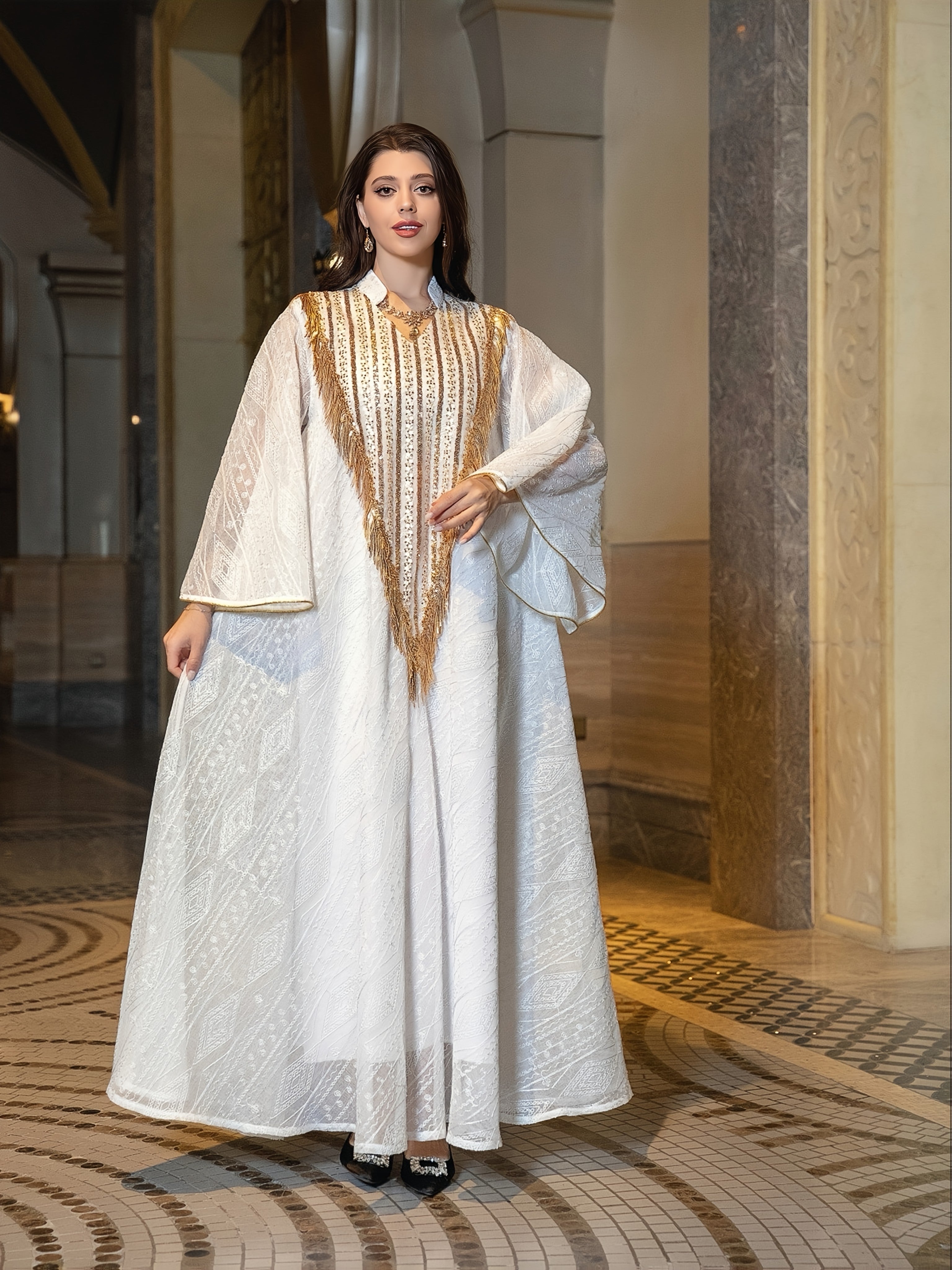 1pc Muslim Evening Dress, Arabic Dubai ./MH