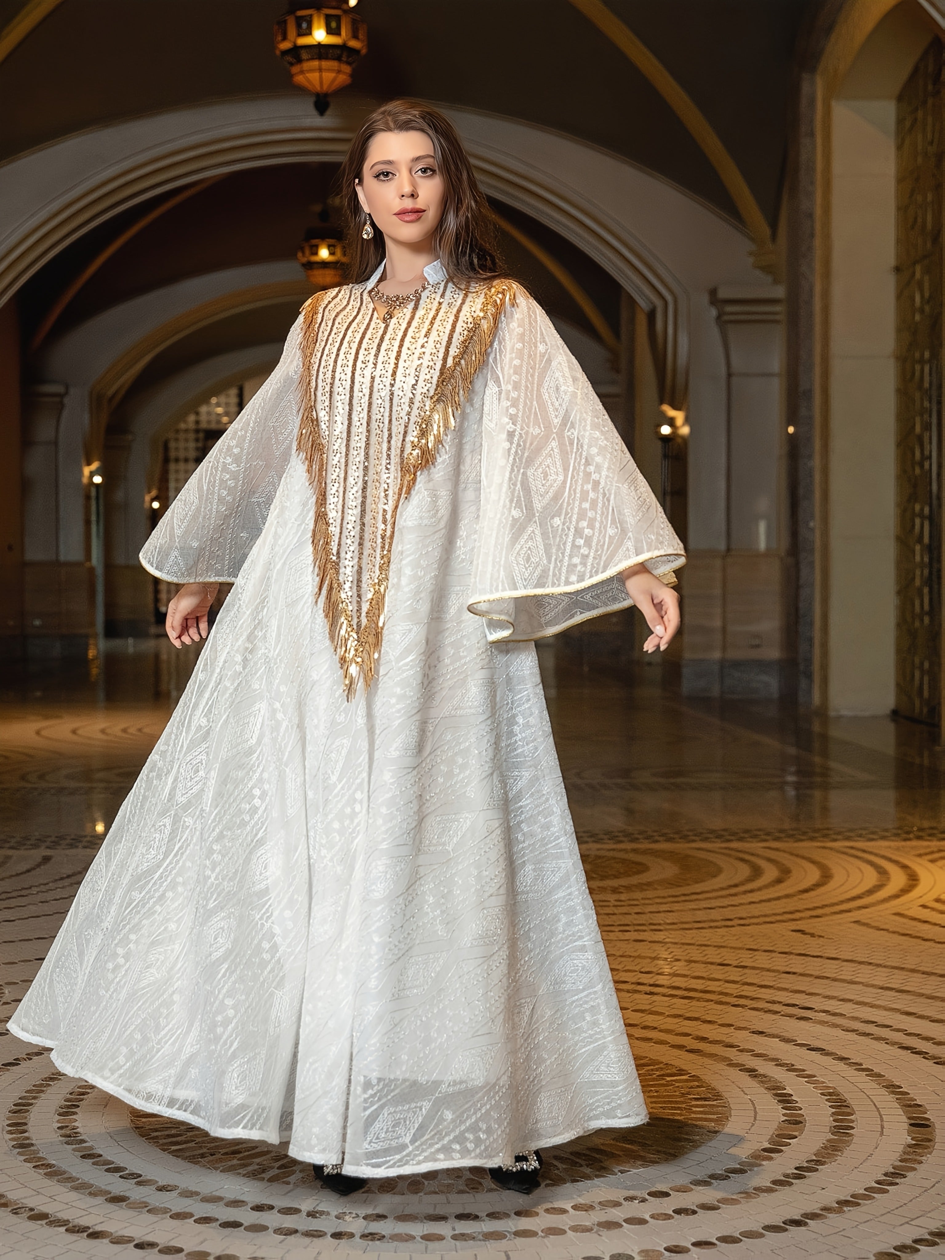 1pc Muslim Evening Dress, Arabic Dubai ./MH