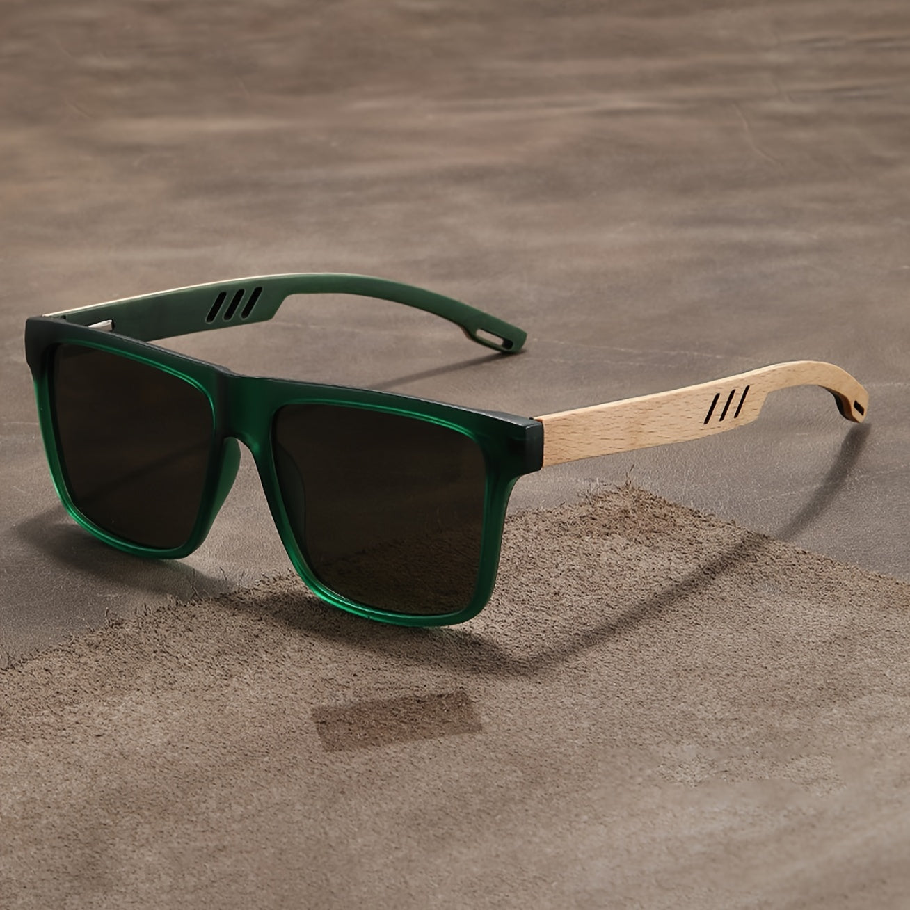 1pc Men's Retro Walnut Fashion Glasses, Ultra-Light Fashion Glasses For Men And Women,