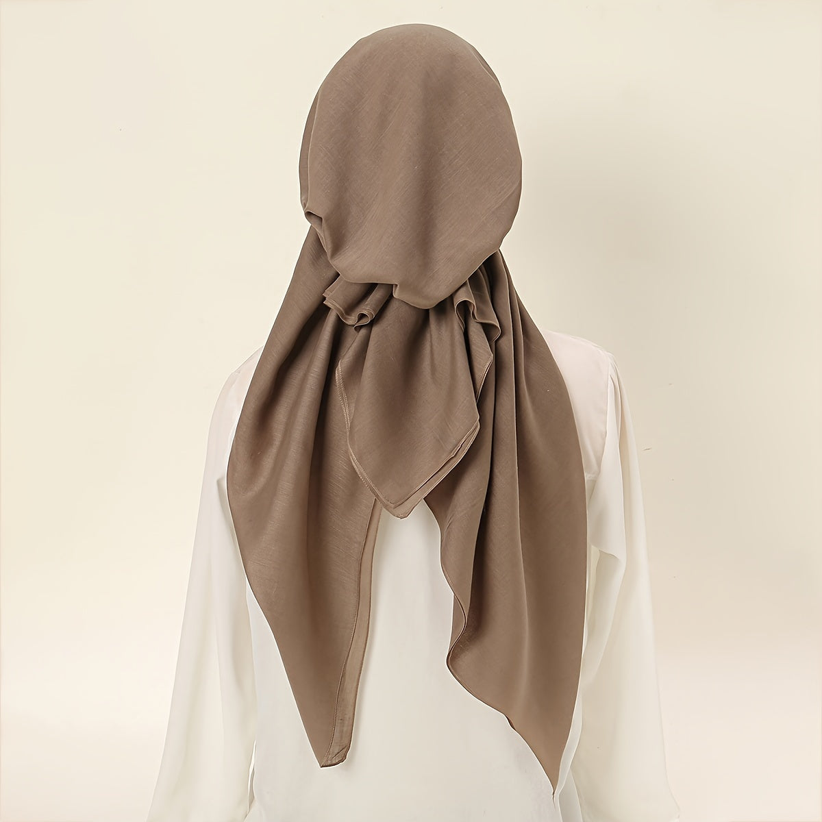 1PC Elegant Polyester Hijab Scarf - Yarn-Dyed, Weekend Casual Style, /MH
