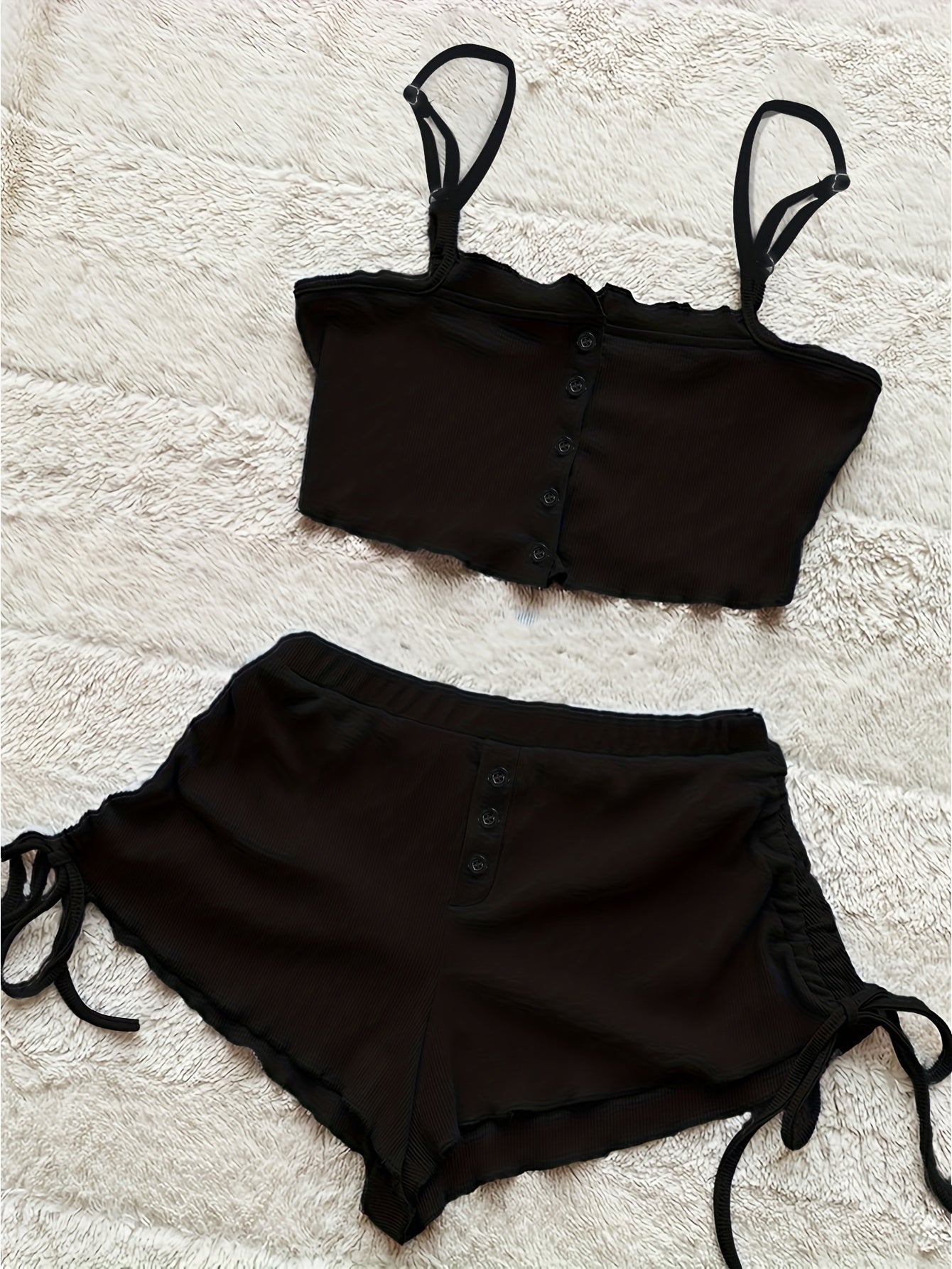 Simple Solid Print Lounge Set,