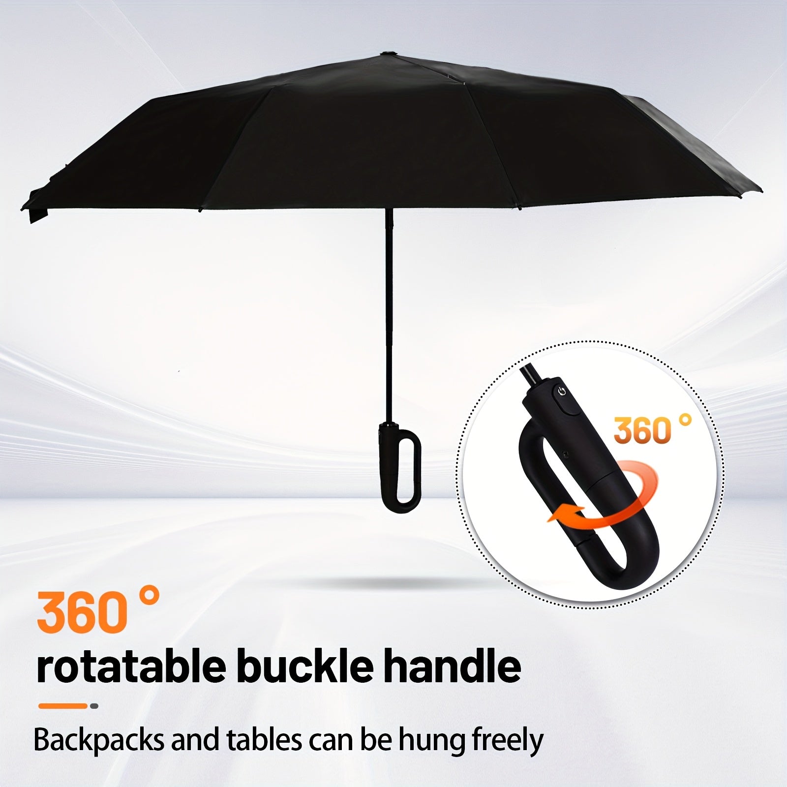 Automatic Umbrella with 10-Rib Windproof Design .