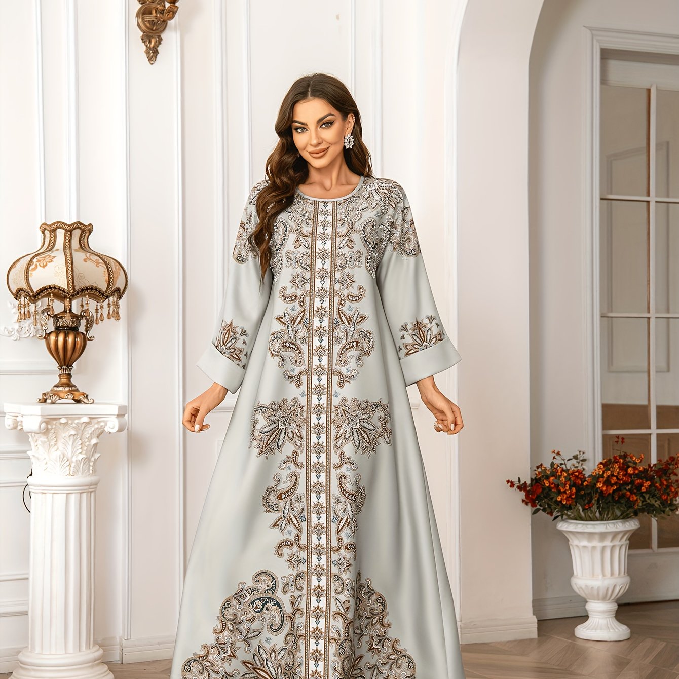 Women's Middle Eastern Abaya Jellabiya Dress ./MH